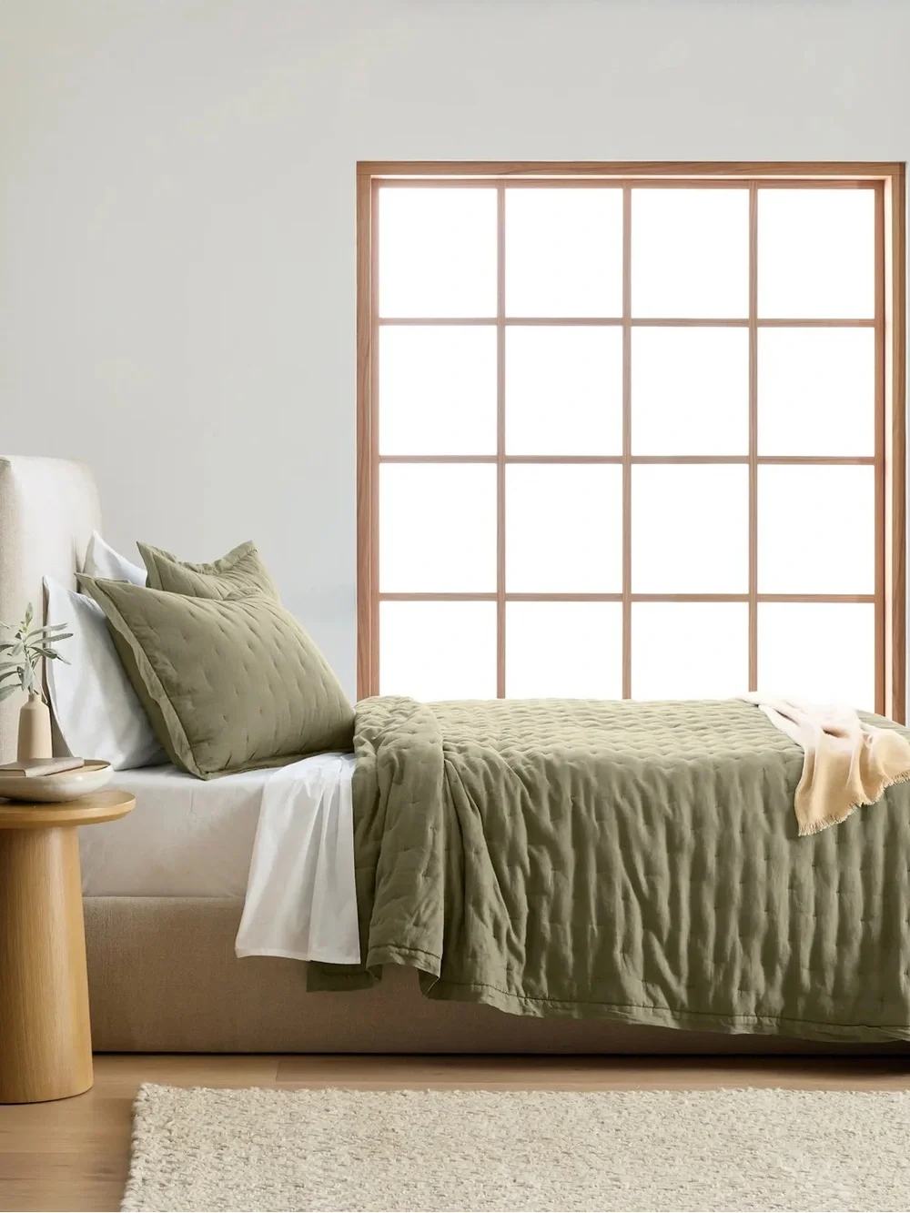 European Linen Dream Quilt Set Full/Queen‎ Wilowleaf